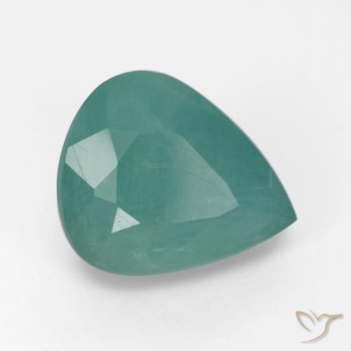 4.03ct طبيعي أزرق أخضر غرانديديريت, شكل الكمثرى, SI-I1