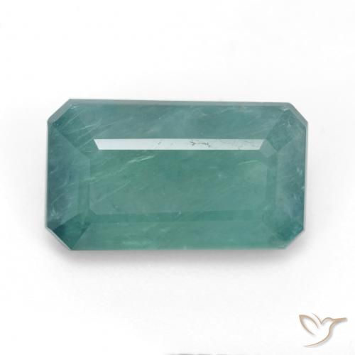 5.94ct طبيعي فيروز غرانديديريت, قص الزمرد, SI-I1