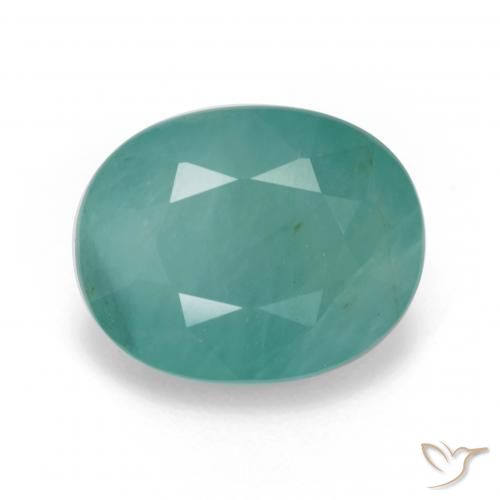 6.01ct طبيعي أخضر رغوة البحر غرانديديريت, بيضوي, SI-I1