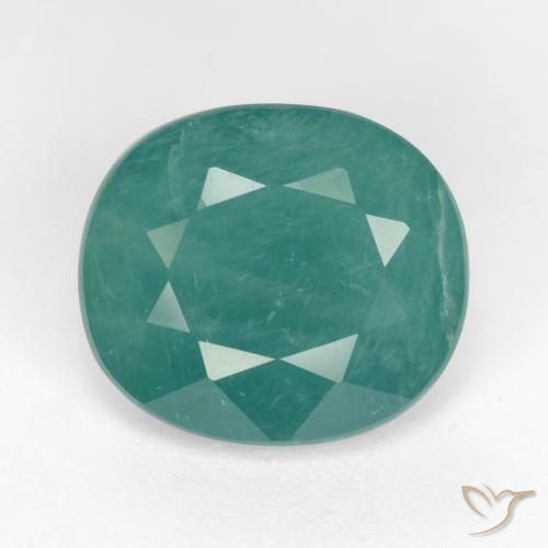 5.59ct طبيعي ازرق مخضر غرانديديريت, بيضوي, SI-I1