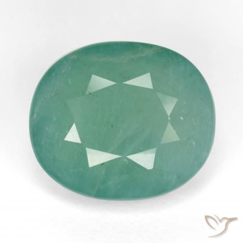 10.62ct طبيعي ازرق مخضر غرانديديريت, بيضوي, SI