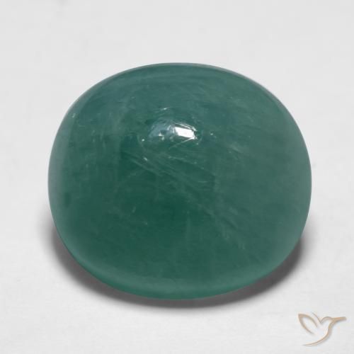 11.10ct طبيعي أزرق أخضر غرانديديريت, بيضوي, نصف شفاف