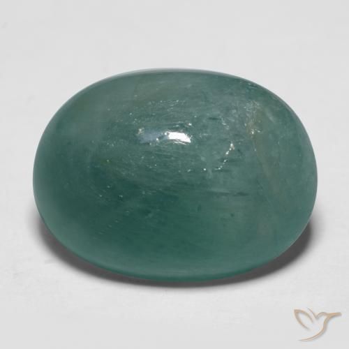 12.29ct طبيعي ازرق مخضر غرانديديريت, بيضوي, نصف شفاف