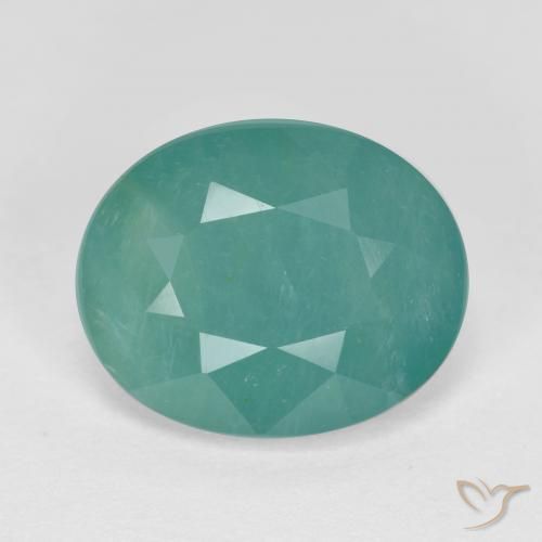 4.31ct طبيعي فيروز غرانديديريت, بيضوي, SI
