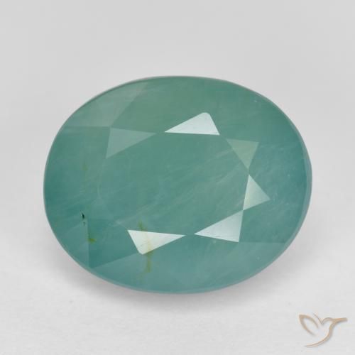 4.83ct طبيعي درجة لون الأزرق الأخضر غرانديديريت, بيضوي, SI
