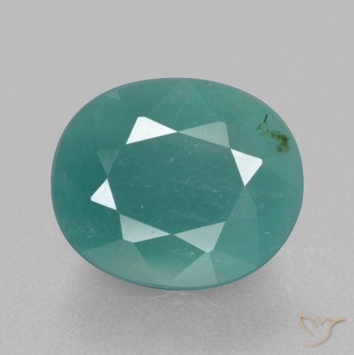 4.21ct طبيعي فيروز غرانديديريت, بيضوي, SI