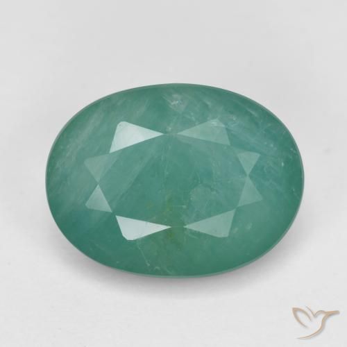 3.56ct طبيعي درجة لون الأزرق الأخضر غرانديديريت, بيضوي, SI