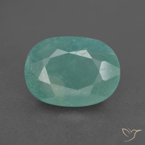 2.64ct طبيعي ازرق مخضر غرانديديريت, بيضوي, SI