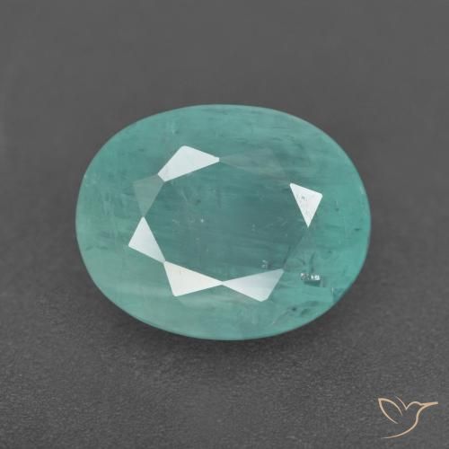 3.39ct طبيعي فيروز غرانديديريت, بيضوي, VS-SI