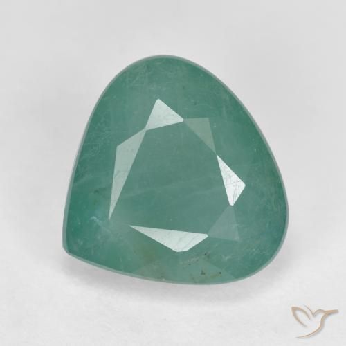 4.17ct طبيعي أزرق أخضر غرانديديريت, شكل الكمثرى, VS-SI