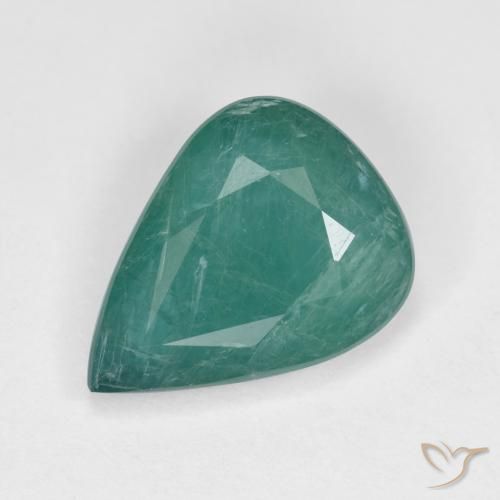 3.10ct طبيعي فيروزى غامق غرانديديريت, شكل الكمثرى, VS-SI