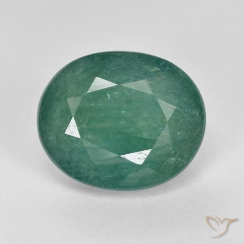5.14ct طبيعي فيروزى غامق غرانديديريت, بيضوي, VS-SI