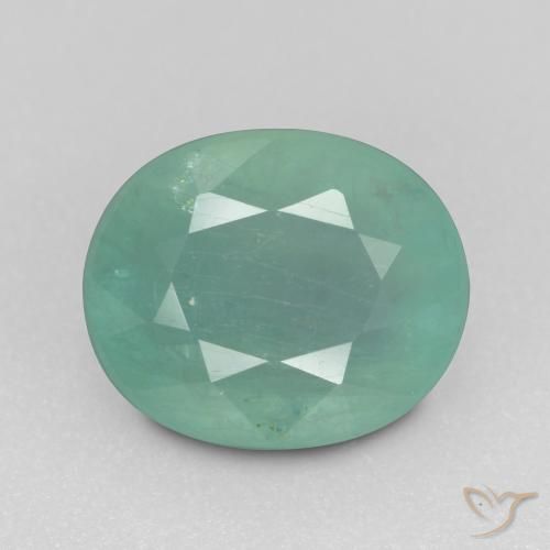 1.64ct طبيعي أخضر أزرق غرانديديريت, بيضوي, SI