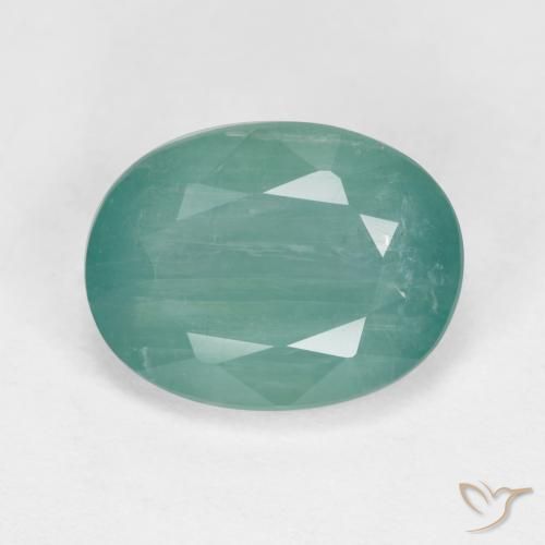 3.56ct طبيعي ازرق مخضر غرانديديريت, بيضوي, SI