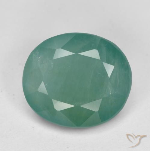 3.53ct طبيعي أزرق أخضر متوسط غرانديديريت, بيضوي, SI