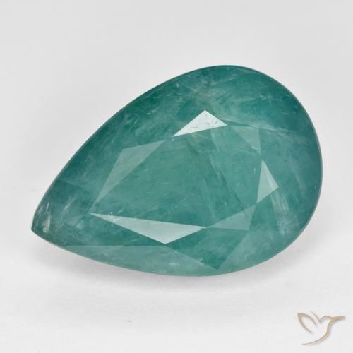 10.02ct طبيعي أخضر أزرق غرانديديريت, شكل الكمثرى, SI-I1