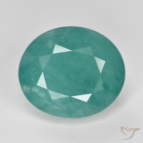 8.89ct طبيعي أزرق أخضر متوسط غرانديديريت, بيضوي, SI-I1