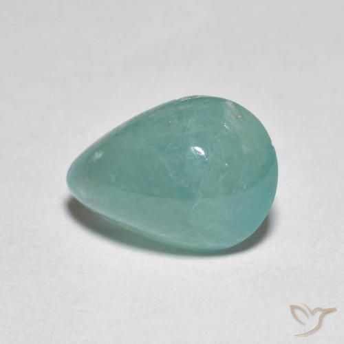 2.86ct طبيعي أزرق أخضر متوسط غرانديديريت, شكل الكمثرى, نصف شفاف