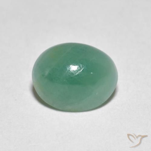 1.86ct طبيعي أخضر مزرق غرانديديريت, بيضوي, نصف شفاف