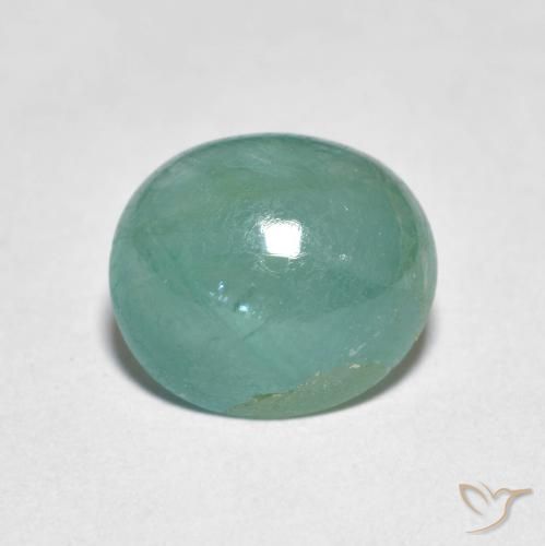 2.93ct طبيعي ازرق مخضر غرانديديريت, بيضوي, نصف شفاف