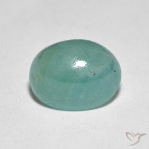 3.09ct طبيعي أزرق أخضر غرانديديريت, بيضوي, نصف شفاف