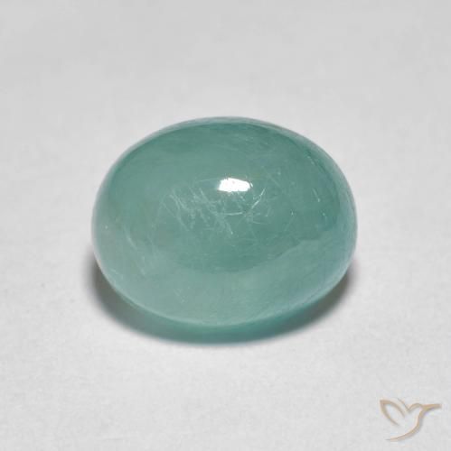 2.55ct طبيعي أخضر أزرق غرانديديريت, بيضوي, نصف شفاف