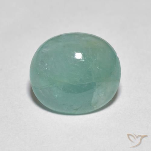 3.09ct طبيعي أخضر أزرق فاتح غرانديديريت, بيضوي, نصف شفاف