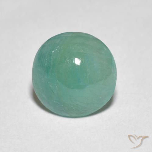 1.64ct طبيعي درجة لون الأزرق الأخضر غرانديديريت, دائري, نصف شفاف