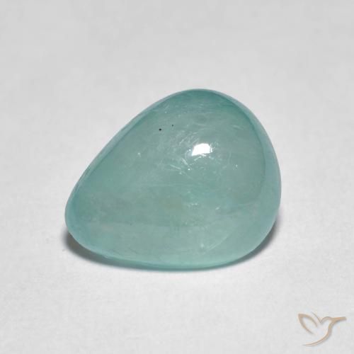 2.79ct طبيعي أخضر أزرق متوسط غرانديديريت, شكل الكمثرى, نصف شفاف
