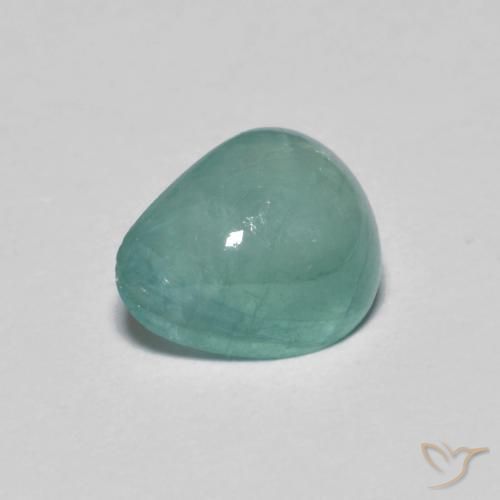 0.99ct طبيعي ازرق مخضر غرانديديريت, شكل الكمثرى, نصف شفاف
