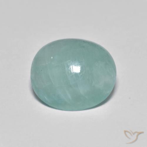 2.53ct طبيعي أخضر مزرق غرانديديريت, بيضوي, نصف شفاف