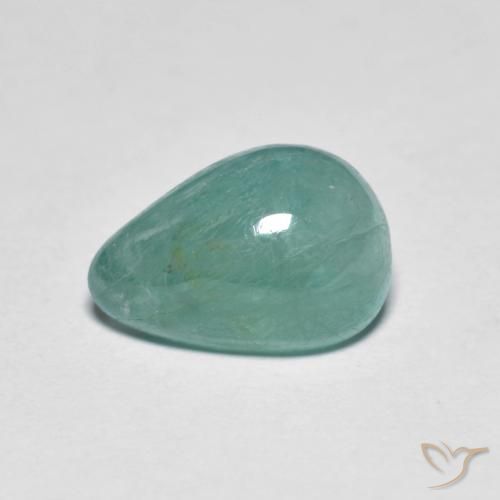 2.25ct طبيعي أزرق أخضر غرانديديريت, شكل الكمثرى, نصف شفاف