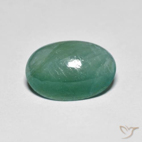 2.86ct طبيعي ازرق مخضر غرانديديريت, بيضوي, نصف شفاف
