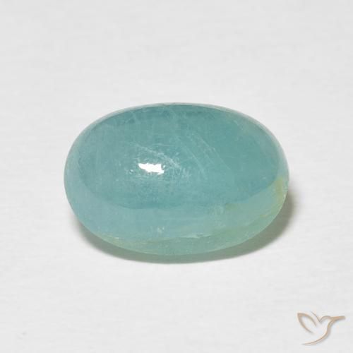 2.75ct طبيعي فيروز غرانديديريت, بيضوي, نصف شفاف