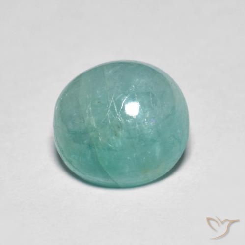 1.61ct طبيعي أخضر أزرق داكن-متوسط غرانديديريت, بيضوي, نصف شفاف