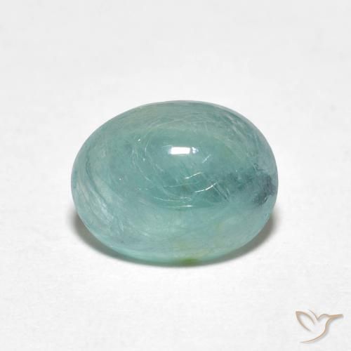 1.96ct طبيعي أخضر أزرق غرانديديريت, بيضوي, نصف شفاف
