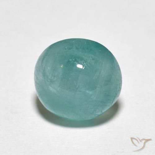 2.43ct طبيعي ازرق مخضر غرانديديريت, دائري, نصف شفاف