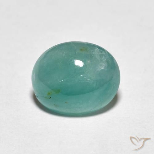 2.44ct طبيعي ازرق مخضر غرانديديريت, بيضوي, نصف شفاف