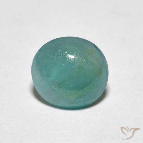 1.09ct طبيعي أزرق أخضر متوسط غرانديديريت, بيضوي, نصف شفاف