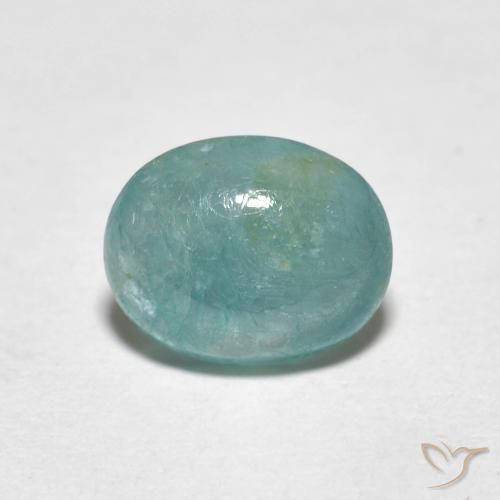 1.40ct طبيعي أزرق أخضر غرانديديريت, بيضوي, نصف شفاف