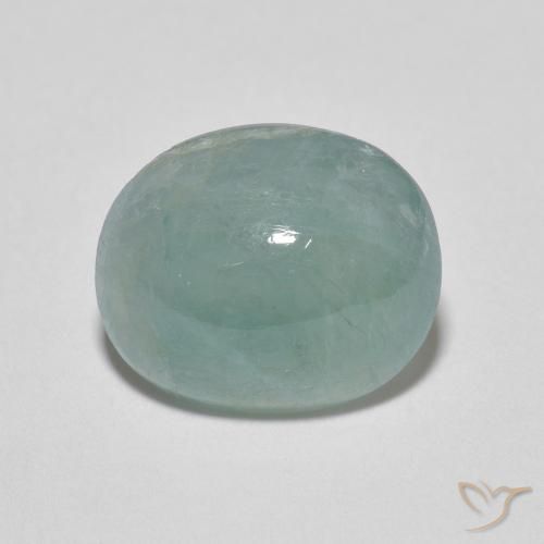 4.21ct طبيعي أزرق أخضر غرانديديريت, بيضوي, نصف شفاف