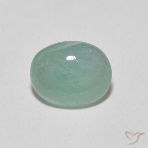1.40ct طبيعي أزرق أخضر غرانديديريت, بيضوي, نصف شفاف