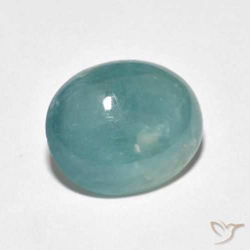 4.83ct طبيعي فيروز غرانديديريت, بيضوي, نصف شفاف