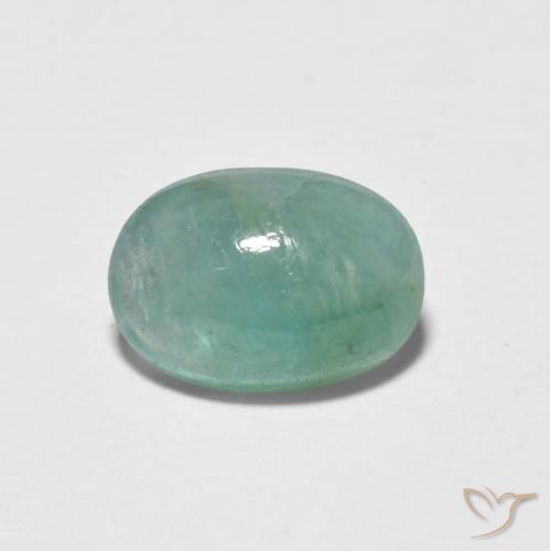 1.35ct طبيعي أزرق أخضر غرانديديريت, بيضوي, نصف شفاف