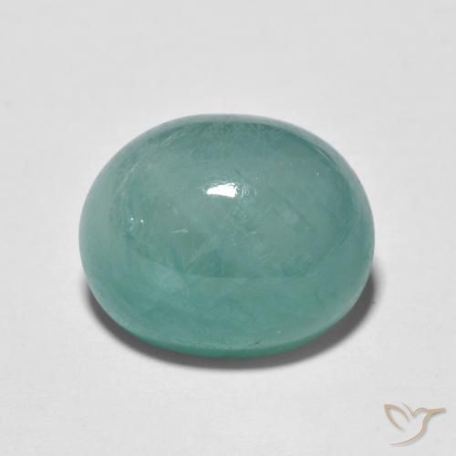 5.61ct طبيعي فيروز غرانديديريت, بيضوي, نصف شفاف