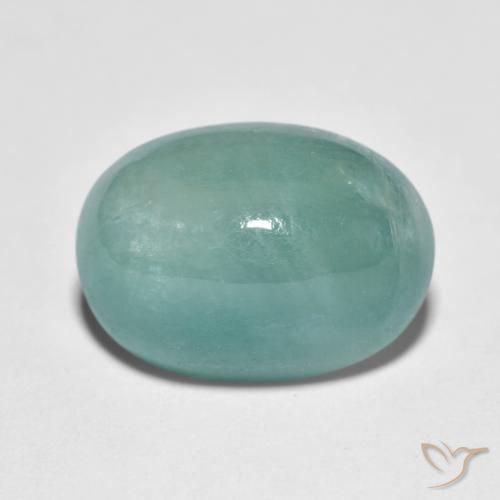 8.92ct طبيعي أزرق أخضر متوسط غرانديديريت, بيضوي, نصف شفاف