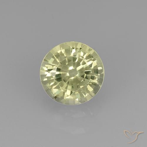 0.74ct طبيعي الأصفر الليمونى عقيق غروسوليت, دائري, VVS
