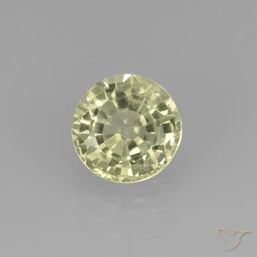 0.73ct طبيعي أصفر فاتح عقيق غروسوليت, دائري, VVS-VS