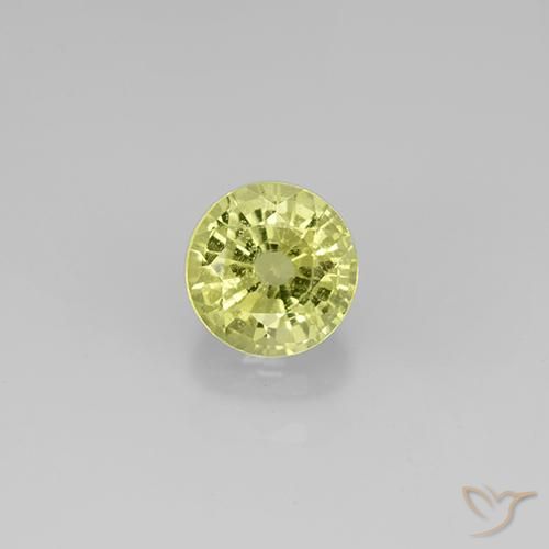 0.71ct طبيعي أصفر متوسط عقيق غروسوليت, دائري, قليلا جدا