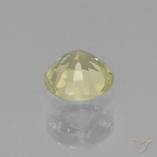 غروسولاريت غارنيت أصفر فاتح طبيعي، دائري، 0.60 قيراط، VVS